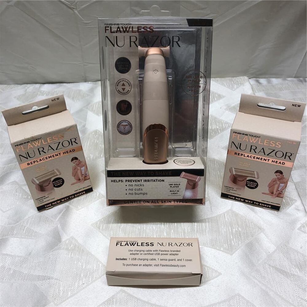 Ladies Flawless Nu Razor With 2 Extra Shaving Heads